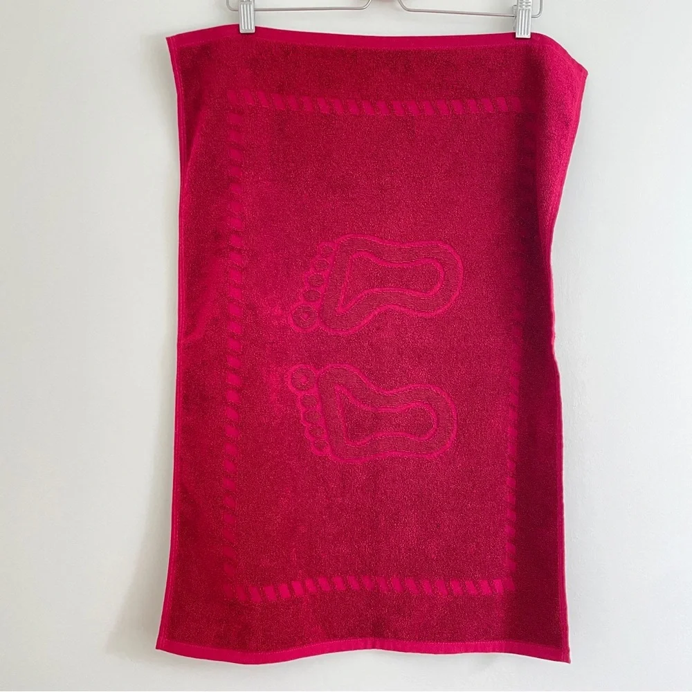 Cotton Towel for Feet, burgundy